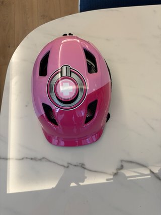 Casco bici rosa infantil estampado