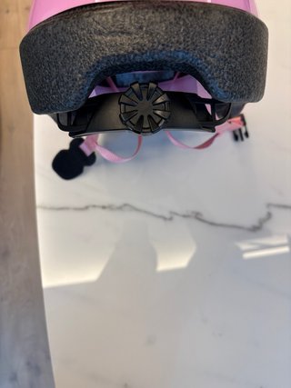 Casco bici rosa infantil estampado