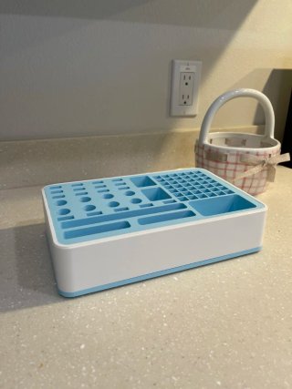 Organizador de herramientas tipo Cricut azul y bla