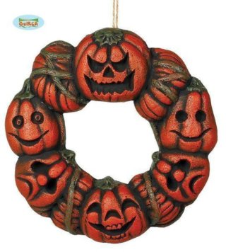 Corona Calabazas Halloween Guirca