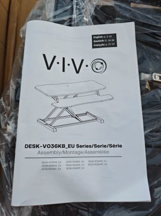 SobrEscritorio Elevable Negro para 2 Monitores.