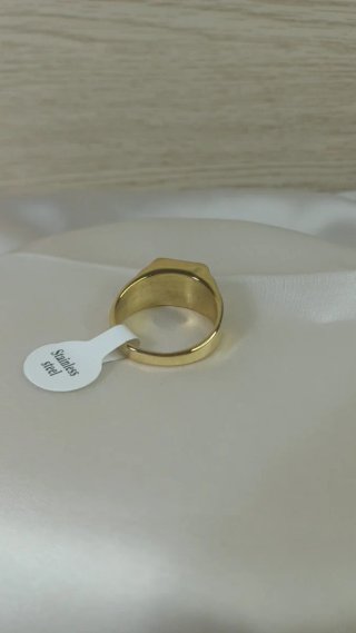 Anillo César Chapado Oro 18k Vintage Rubí