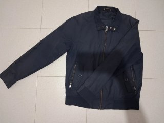 Chaqueta bomber negra hombre