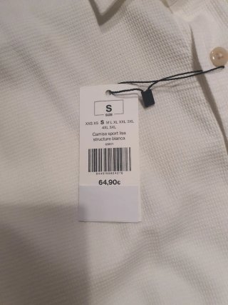 Camisa Silbon Blanca Talla S, sin estrenar