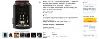 CAFETERA AUTOMATICA KRUPS EA8150