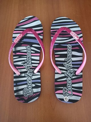 Infradito Baci & Abbracci animalier glitter tg 40