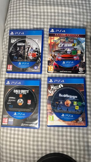 Pack 4 Juegos PS4: Rainbow Six, Crew 2, Black Ops,