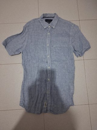 Camisa manga corta Angelo Litrico azul