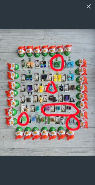 Kinder Joy Minecraft Figuras