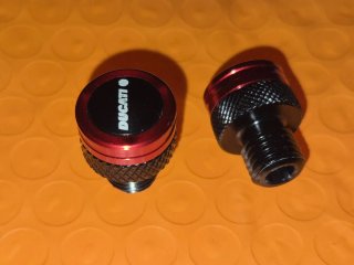 Tapones Espejo Ducati M10 Negro/Rojo