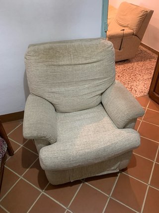 Butaca reclinable eléctrica beige