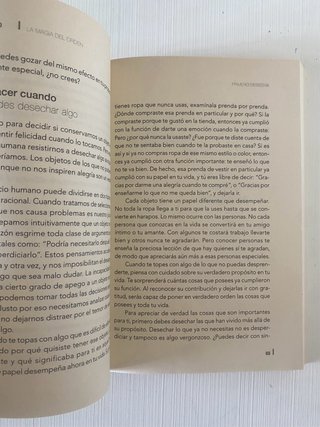 Libro “La Magia del Orden”. Autora Marie Kondo.