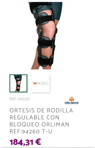 Ortesis de rodilla con bloqueo orliman