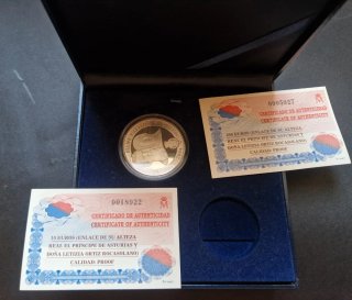 Moneda 10 euros Plata Boda Real 2004