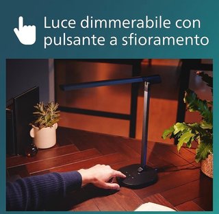 Lámpara LED Philips Escritorio Flexo Gris