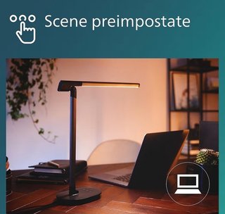Lámpara LED Philips Escritorio Flexo Gris