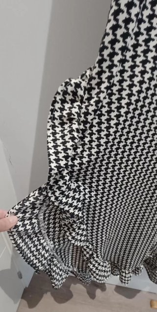 Vestido Pata de Gallo Negro y Blanco