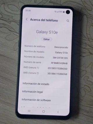 Samsung Galaxy S10e Negro