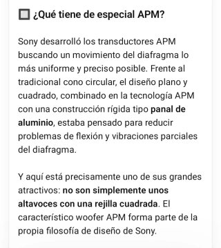 Altavoces SONY APM