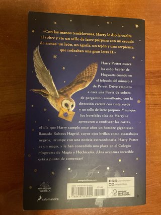 Libro Harry Potter y la piedra filosofal