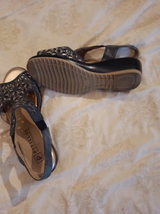 Sandalias Pitillos Talla 36 Negro/Dorado