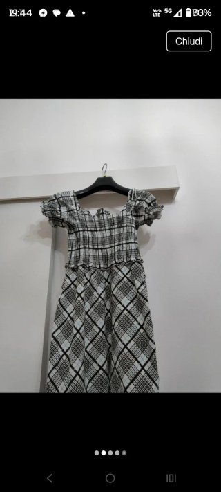 Vestito lungo a quadri