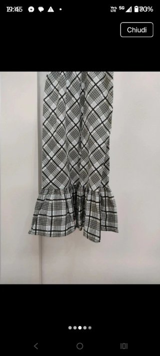 Vestito lungo a quadri