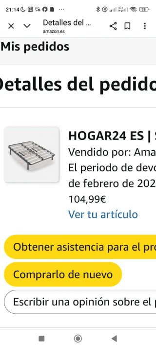 Urge, Nuevo casi,mudanza,Somier 135