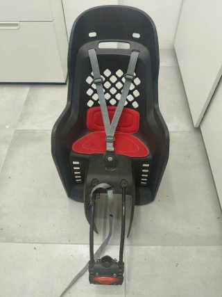Silla bici infantil negra y roja