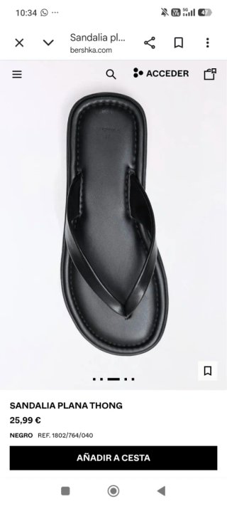Sandalias planas negras Bershka