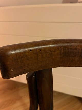 Taburete alto madera curvada estilo Thonet