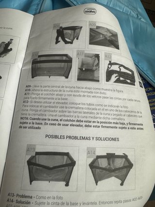 Cuna de viaje plegable Asalvo con cambiador