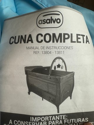 Cuna de viaje plegable Asalvo con cambiador