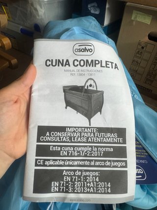 Cuna de viaje plegable Asalvo con cambiador