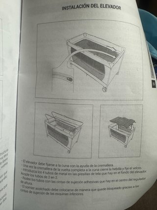 Cuna de viaje plegable Asalvo con cambiador
