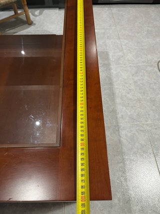 Mesa de centro madera y cristal
