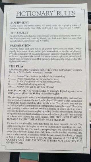 Juego de Pictionary ENGLISH
