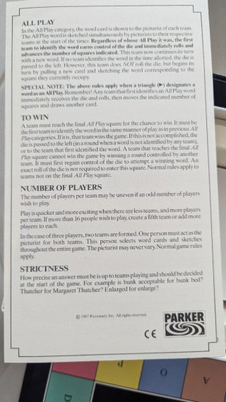 Juego de Pictionary ENGLISH