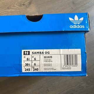 Adidas Samba OG Blancas y Rojas Talla 39