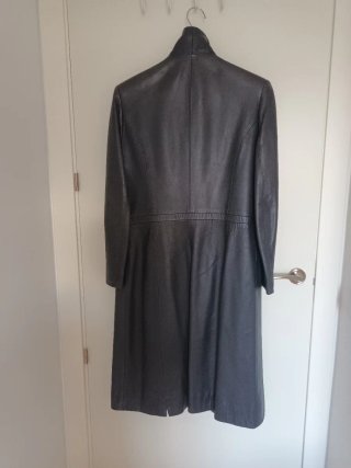 Abrigo de cuero largo mujer(SOLO ENTREGA EN MANO)