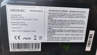 Cecotec ProClean 3010 20L - Avería luz / Manitas