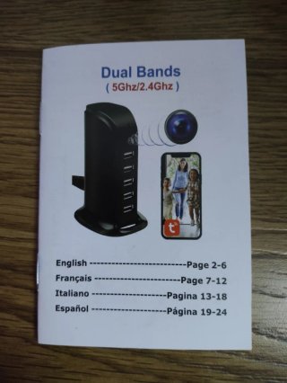 Cámara Espía Cargador USB WiFi HD 1080P App Tuya