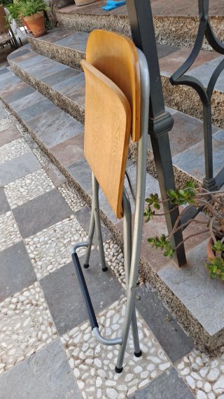 2 Taburetes plegables Madera Ikea