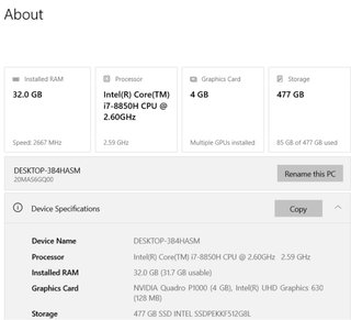 Lenovo ThinkPad P52 i7-8850H, 32GB RAM, 512GB SSD