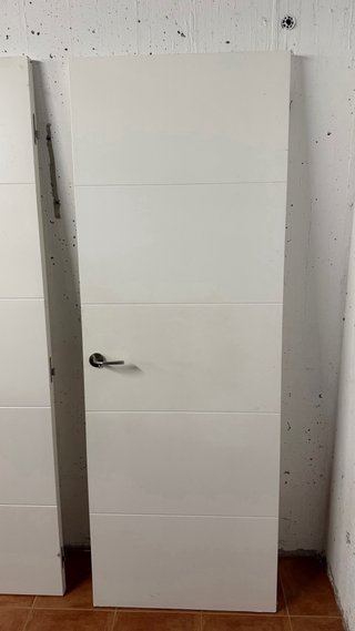 2 Puertas Blancas Madera con cristal y sin cristal