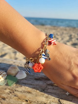Bracciale donna con ciondoli mare