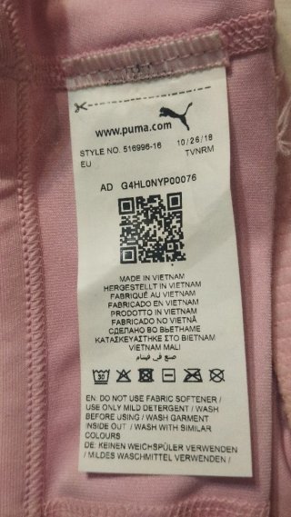 Top deportivo Puma rosa