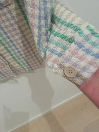 Chaqueta cuadros multicolor talla única