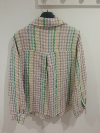 Chaqueta cuadros multicolor talla única