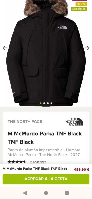 Chaqueta The North Face Negra y Gris